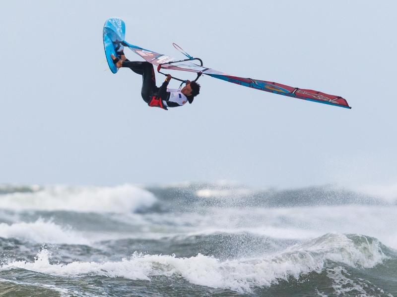 Windsurfer philip koster celebrates fifth world championship title